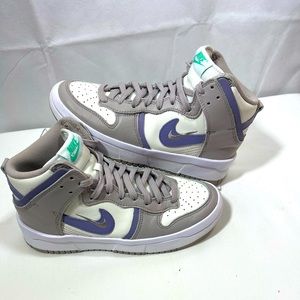 Nike Dunk High Up Womans shoe Rebel Iorn /Purple/White Size 7  80.00